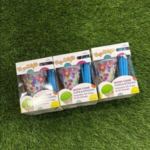 Rival - Snow Cone Cups and Straws - 3 Packs